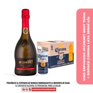 Combo Madres Sixpack Corona Lata 269 + Botella JP Chennet Brut 750ml