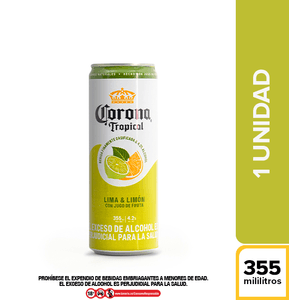 Corona Tropical Lima y Limón- Lata 355ml x1