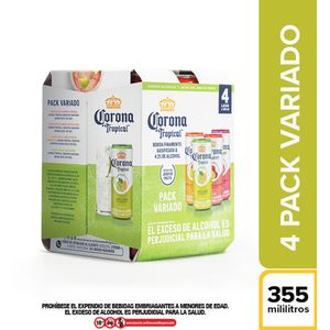 Corona Tropical Pack Surtido - Lata 355ml x4