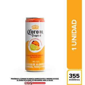 Corona Tropical Limón y Frutos Amarillos - Lata 355ml x1
