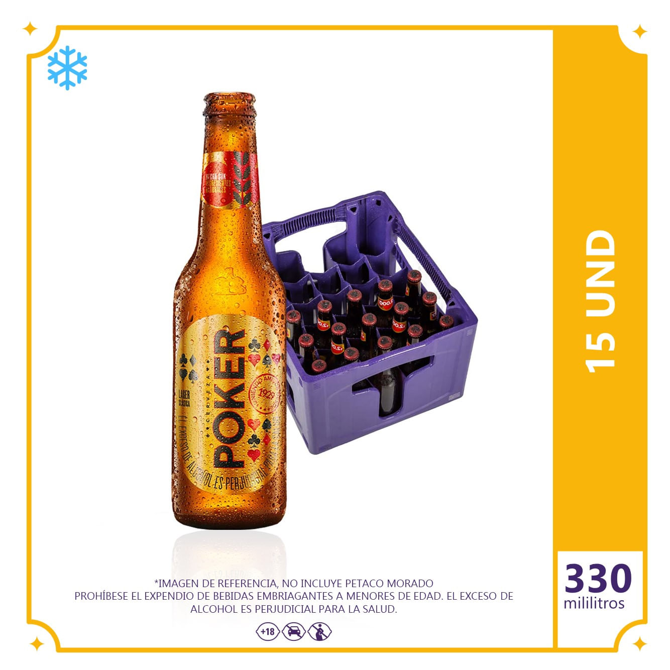 Compra Medio Petaco Cerveza Poker 330ml x 15Unds | TaDa Delivery - TaDa  Colombia