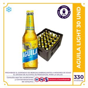Petaco Cerveza Aguila Light 330ml Retornable x 30 Unds