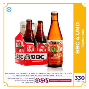 Cerveza  BBC Monserrate botella 330ml x 4