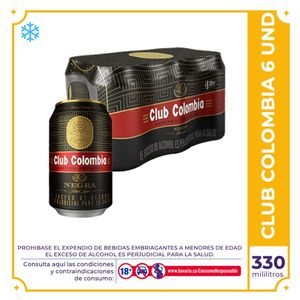 Cerveza  Club Colombia Negra lata 330ml x 6