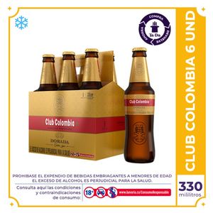 Cerveza  Club Colombia Dorada botella 330ml x 6