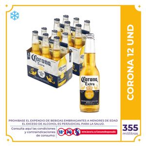 Cerveza Corona botella 355ml x 12