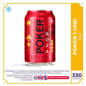 Cerveza Poker Roja lata 330ml