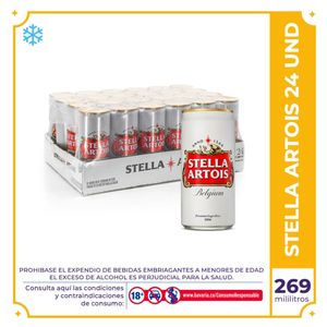 Cerveza  Stella Artois lata 269ml x 24