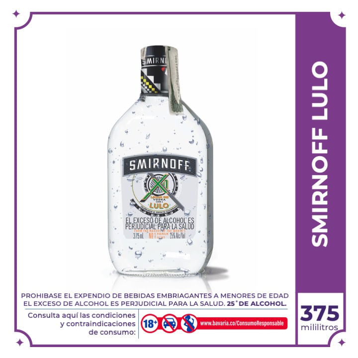VodkaSmirnoffLulobotella375ml