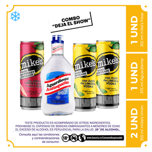 Pack Aguardiente + 3 Pack Mike's Hard Lemonade