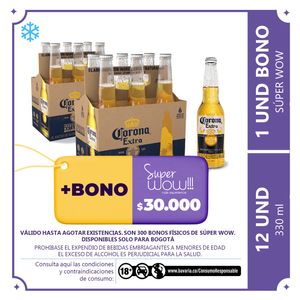 12pack Corona NRB 355ml + Bono Super WOW $30.000